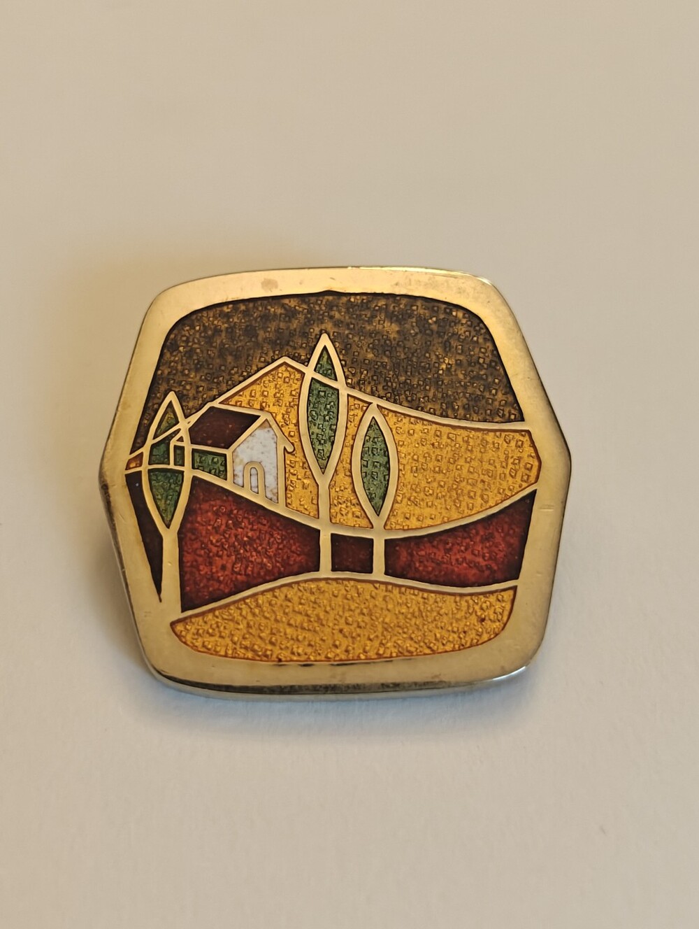 Vintage De Passille Sylvestre Pin Brooch Mid-century Modern Handmade In Canada